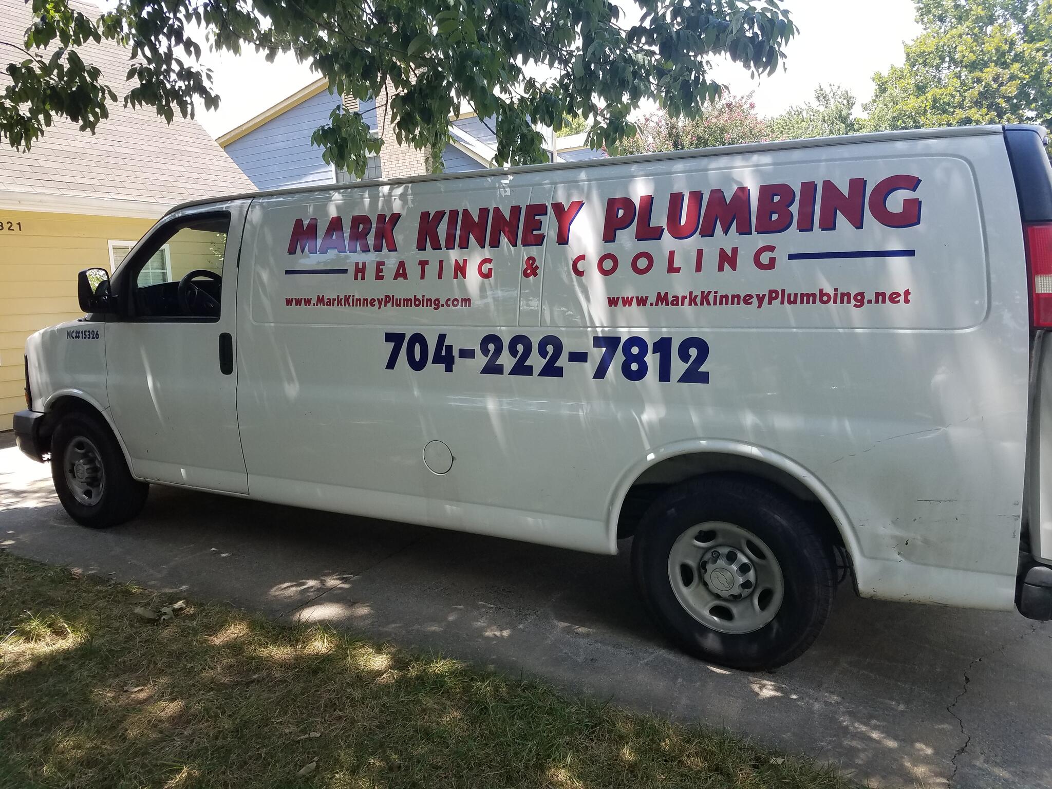 Mark Kinney Plumbing Heating & Cooling van
